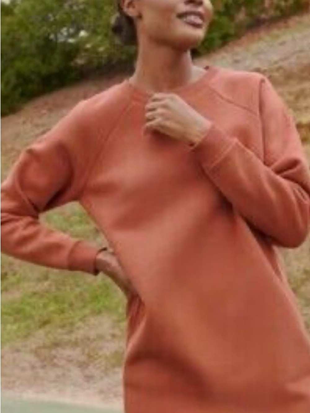 Pact Woman's Soft Spun Organic Cotton Minimalist Sweatshirt Midi Dress Sz Med